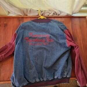 80s Grunge Hand Stitched Trucking MN Denim Jean Button Up Working Jacket Size XL